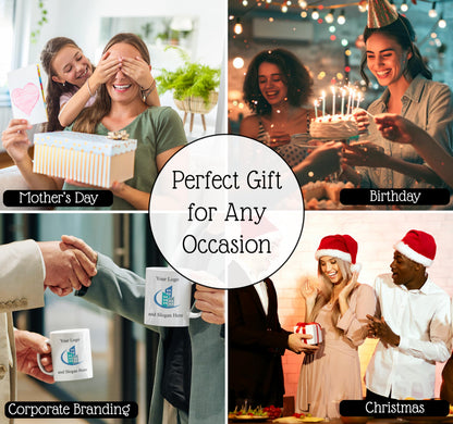 Optima Customizable Ceramic Coffee Mug - 11 Oz Personalized Gift