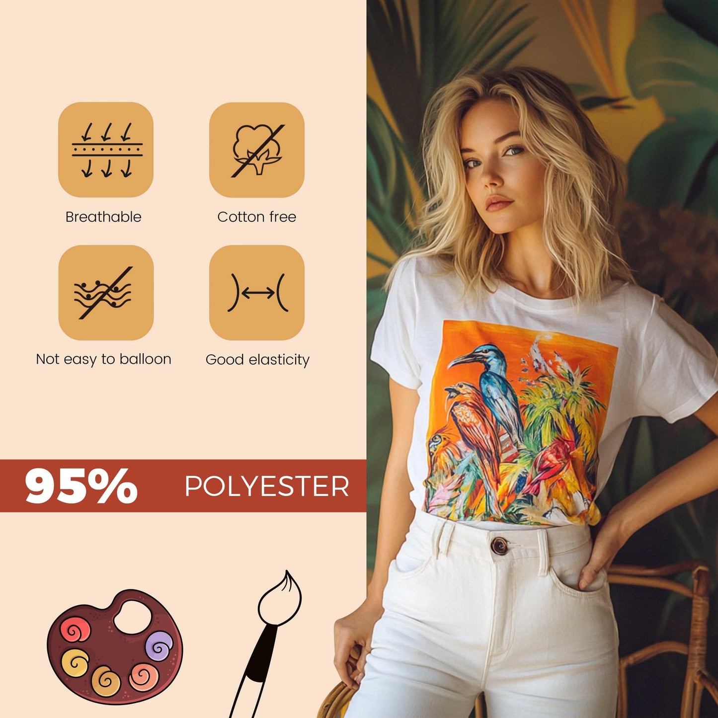 Optima Premium Unisex Polyester T-Shirts - 5 Pack for DIY Gifts