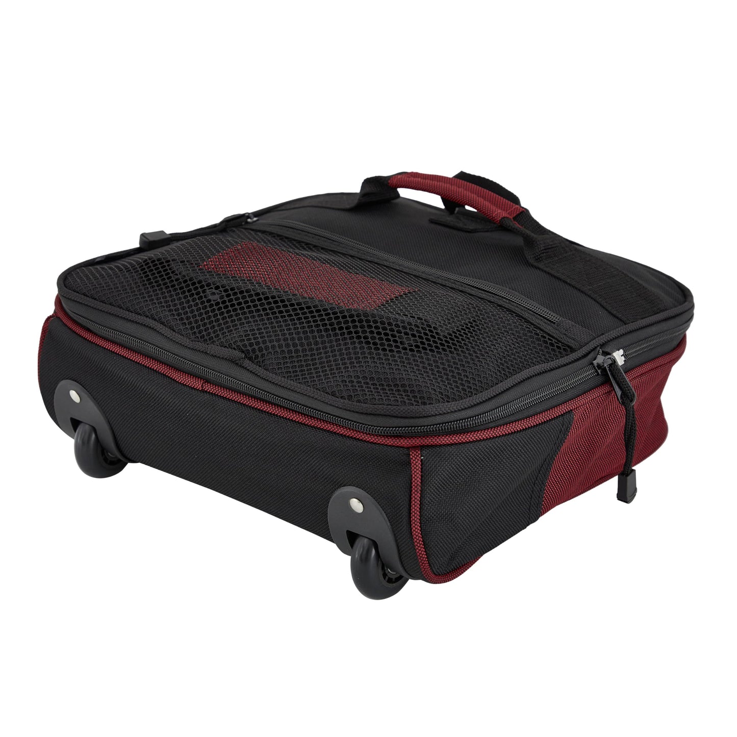 Optima Premium 32-Inch Collapsible Duffel Bag - Black/Red
