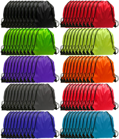 Optima Premium Nylon Drawstring Backpack - 100pcs, 10 Colors