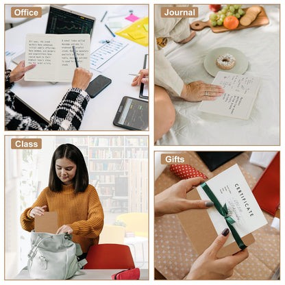 Optima Premium A5 Kraft Notebooks - 24 Pack, Lined Journals, 60 Pages