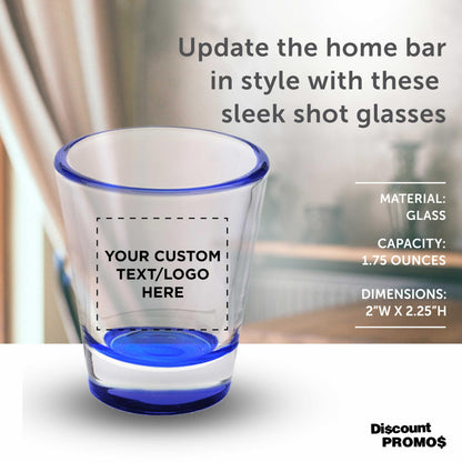 Optima Custom Shot Glasses Set - 1.75 oz, 100 Pack for Events