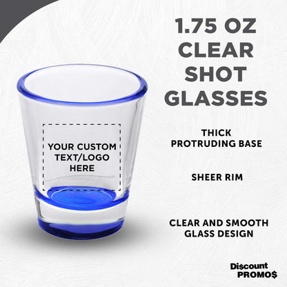 Optima Custom Shot Glasses Set - 1.75 oz, 100 Pack for Events
