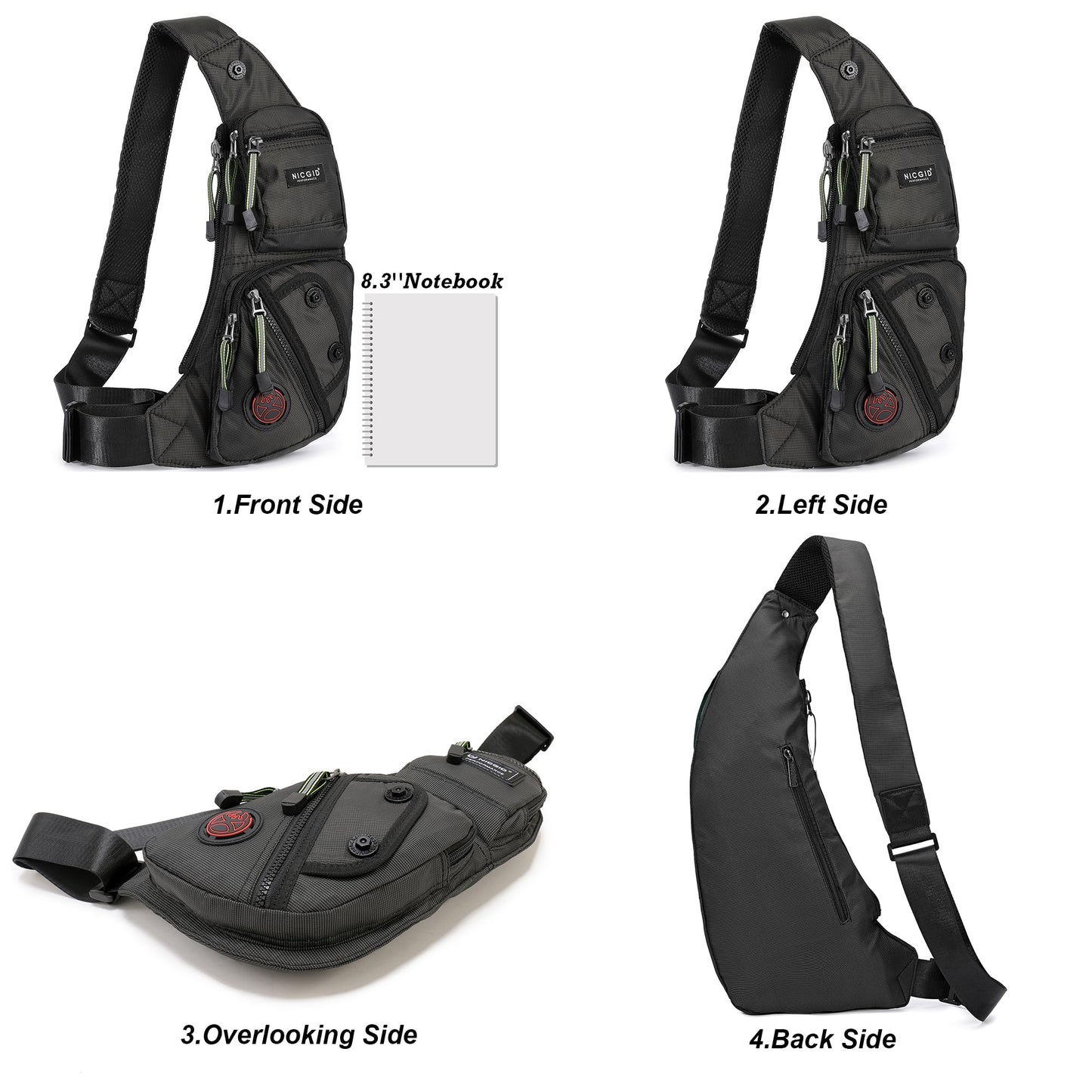 Optima Adventure Sling Backpack - Durable Crossbody for Tablets & Hiking