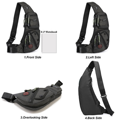 Optima Adventure Sling Backpack - Durable Crossbody for Tablets & Hiking