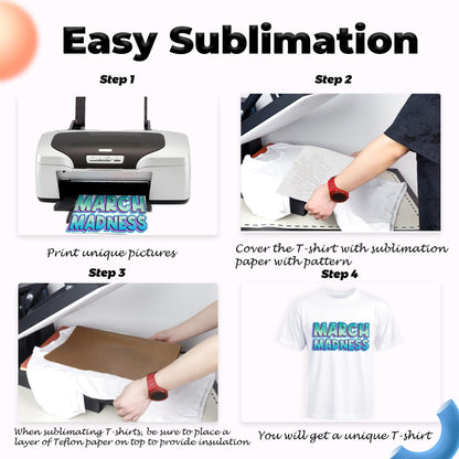 Optima Premium Unisex White T-Shirts - Polyester Sublimation Blanks (5 Pack)