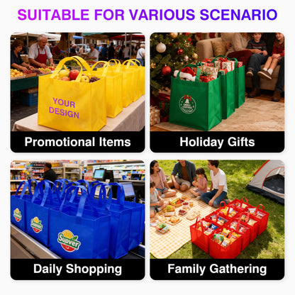 Optima Customizable Reusable Tote Bags - Bulk 100/200/500 Pack