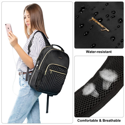 Optima Women's 15.6" Laptop Backpack - Waterproof & Anti-Theft