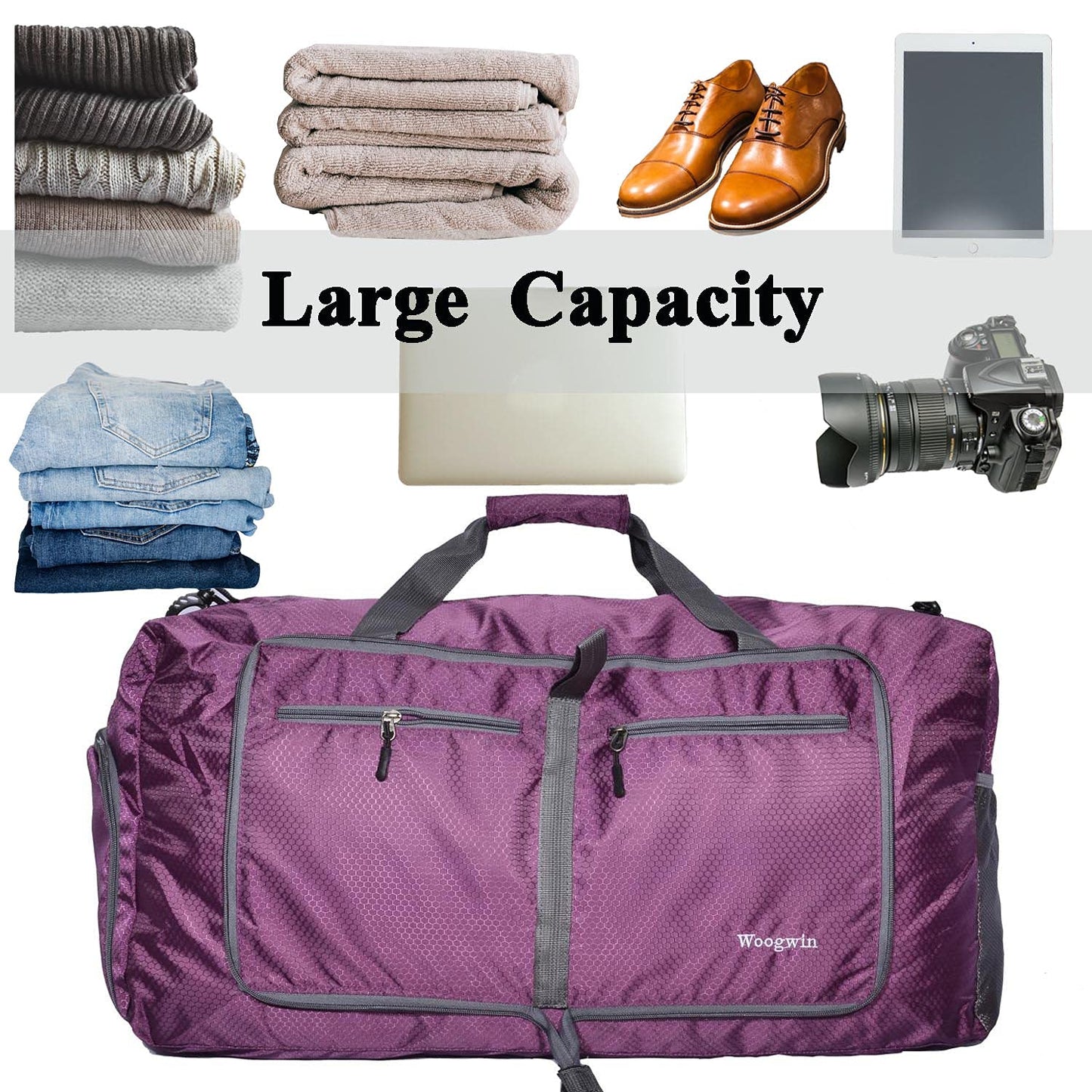Optima Premium Waterproof 60L Travel Duffel Bag - Foldable & Versatile