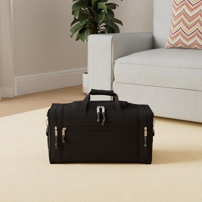 Optima Premium 21" Sports Duffle Bag - Adjustable Strap, Black