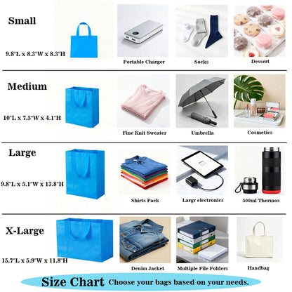 Optima Premium Large Gift Bags - 30pcs Reusable Non-Woven Treat Bags