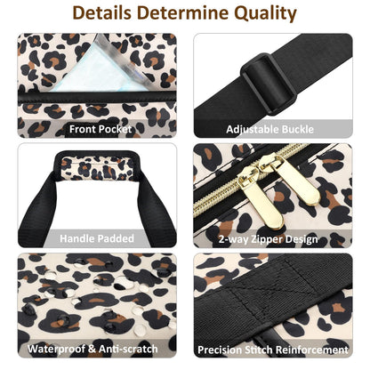 Optima Expandable Travel Duffle Bag - X-Large, Waterproof, Leopard