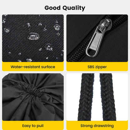 Optima Water-Resistant Drawstring Backpack with Side Pocket