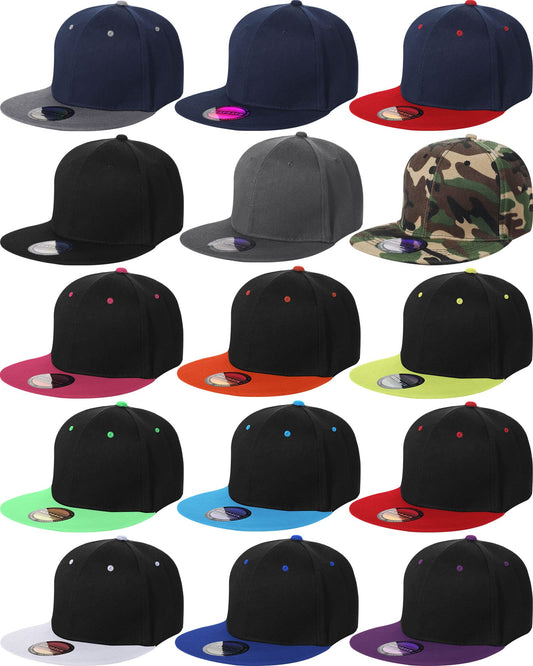Optima Premium Adjustable Snapback Cap - Hip Hop Style Baseball Hat