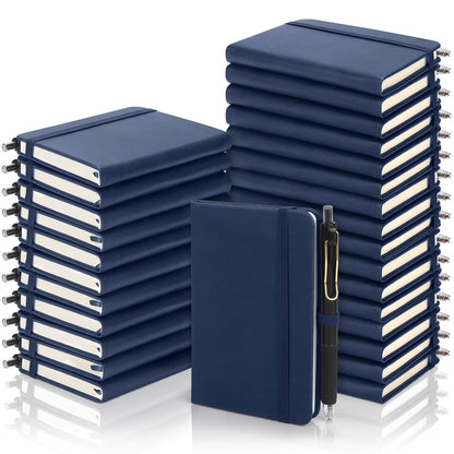 Optima Premium Leather Pocket Notebook Journal - 3.5 x 5.5 Inch