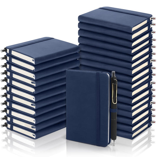 Optima Premium Leather Pocket Notebook Journal - 3.5 x 5.5 Inch