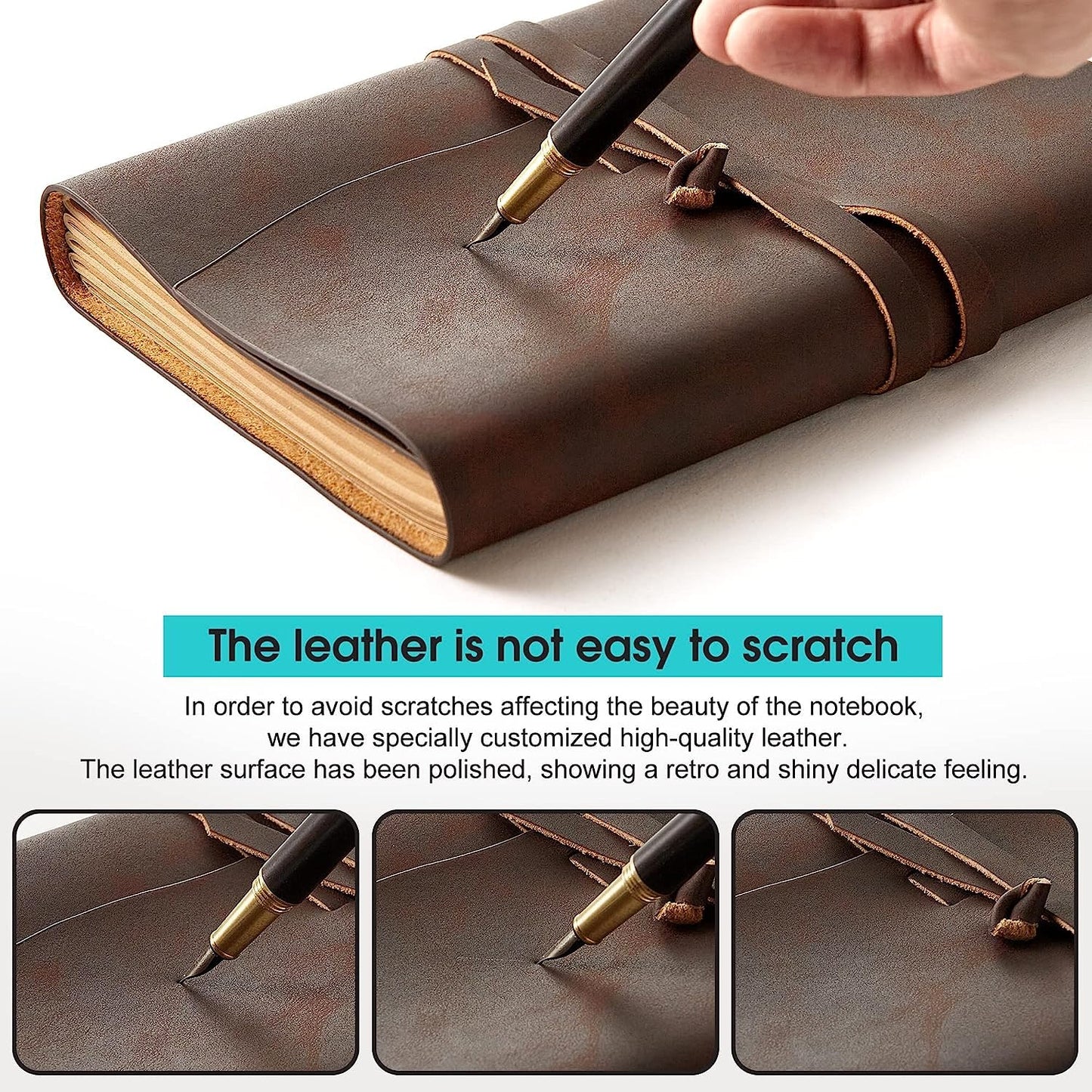 Optima Premium Leather Journal - 5x7 Handmade Vintage Notebook