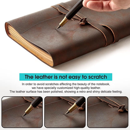 Optima Premium Leather Journal - 5x7 Handmade Vintage Notebook