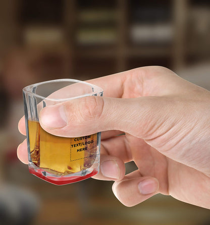 Optima Premium Custom Square Shot Glasses - 2 oz, Set of 10