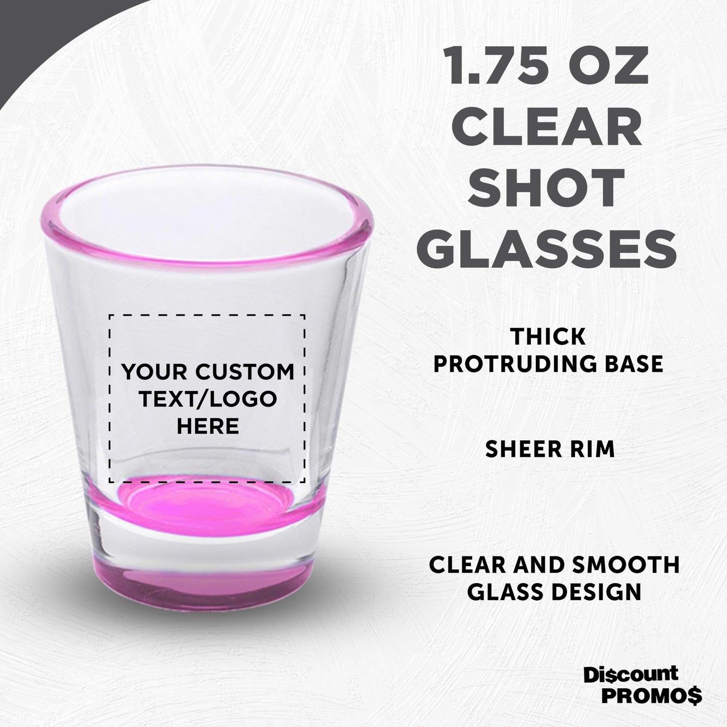 Optima Custom 1.75 oz Shot Glasses - Set of 100 for Events