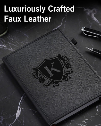 Optima Premium Leather A5 Notebook - Personalized Travel Journal