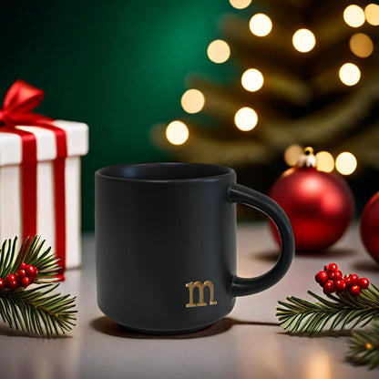 Optima Elegant Monogram Ceramic Coffee Mug - 15 oz Personalized Gift