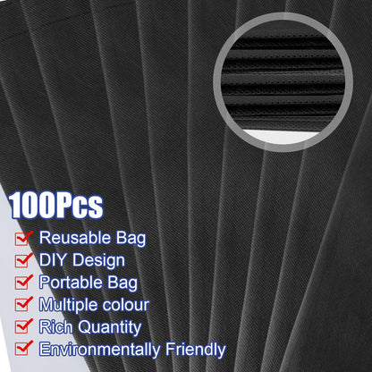 Optima Premium Reusable Canvas Tote Bags - 15'' x 16'' (100 Pcs)