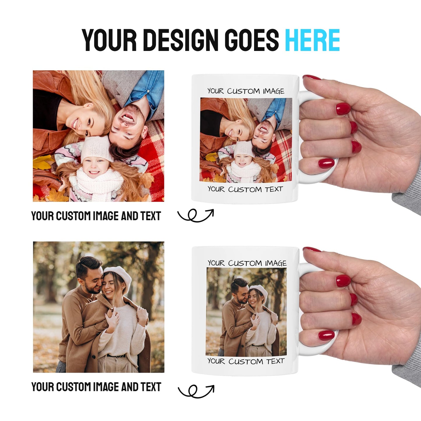 Optima Personalized Photo Coffee Mug - 11oz Custom Gift