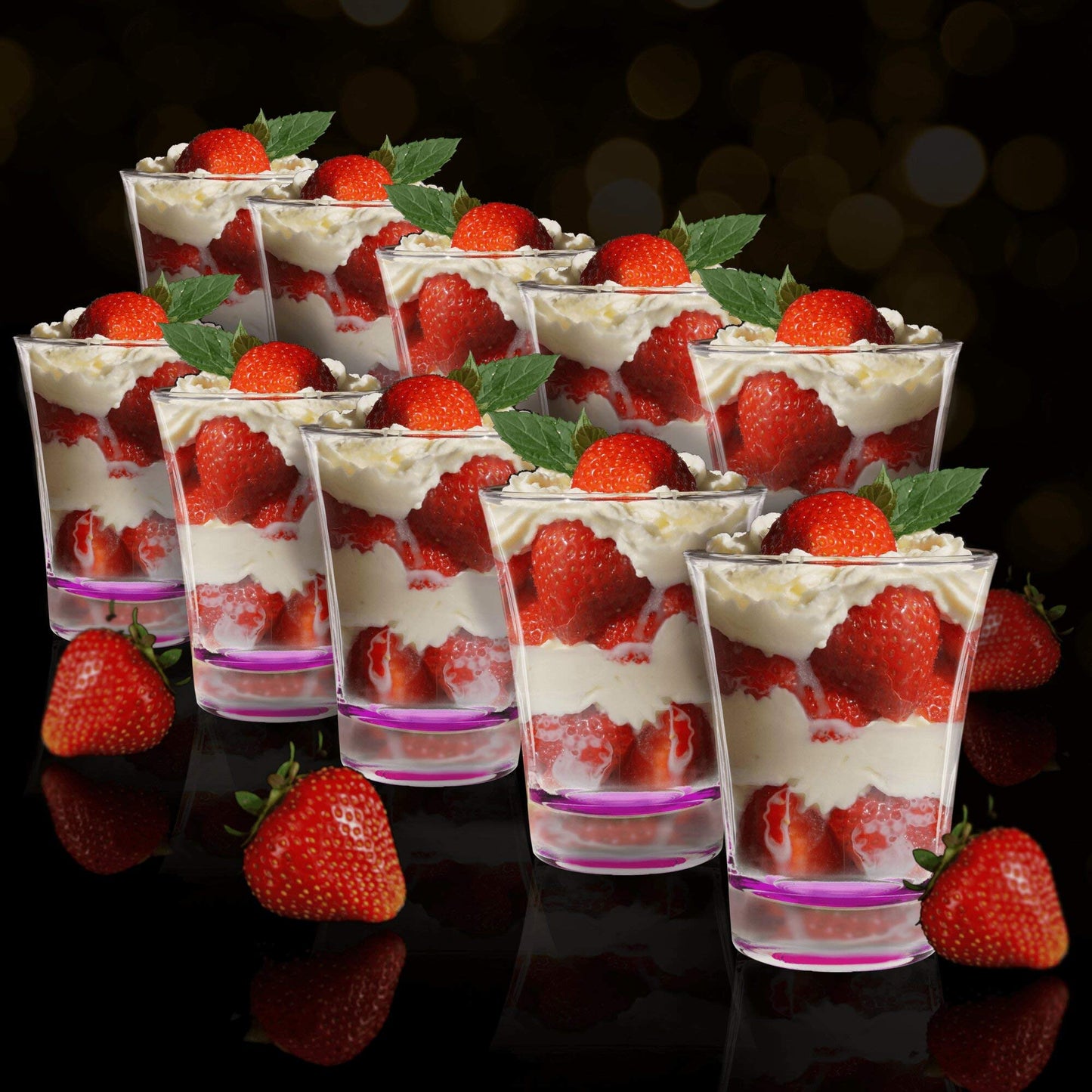 Optima Premium Shot Glasses - 2 oz. Pink - 10 Pack