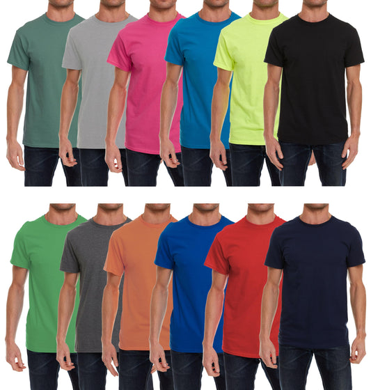 Optima BILLIONHATS 12 Pack Plus Size Men's Cotton T-Shirts Bulk Big