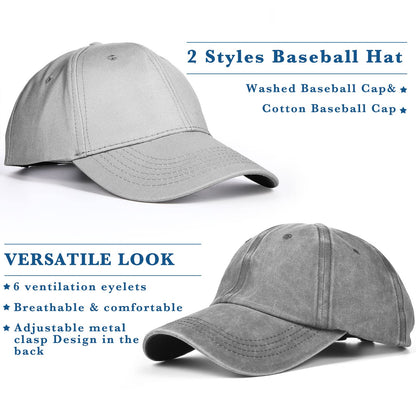Optima Adjustable Cotton Baseball Caps - 12 Pcs for Outdoor Activities
