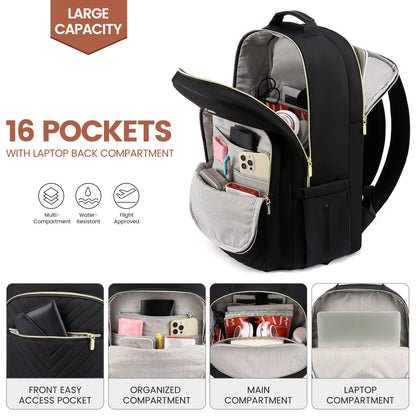 Optima Women's 15.6" Laptop Backpack - Waterproof & Anti-Theft