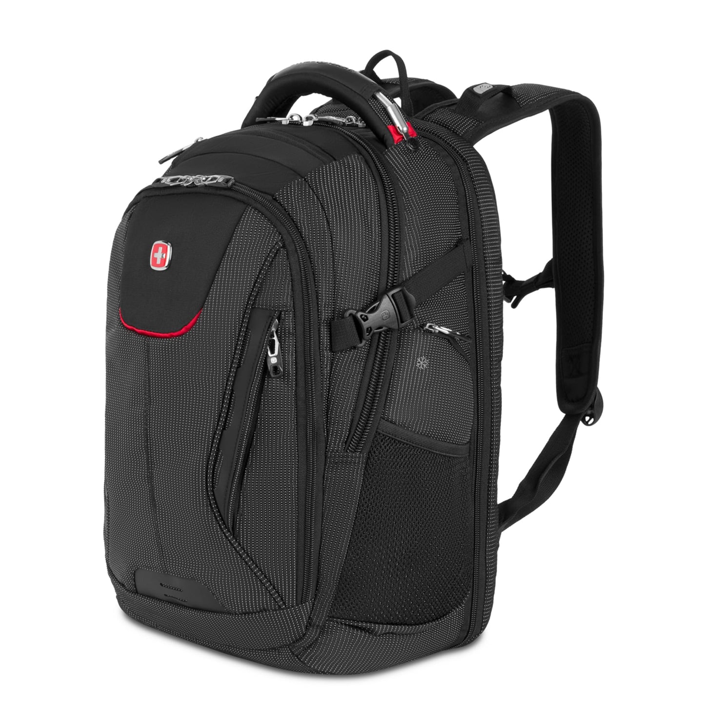 Optima Premium TSA-Friendly Laptop Backpack with Cable Lock - Black