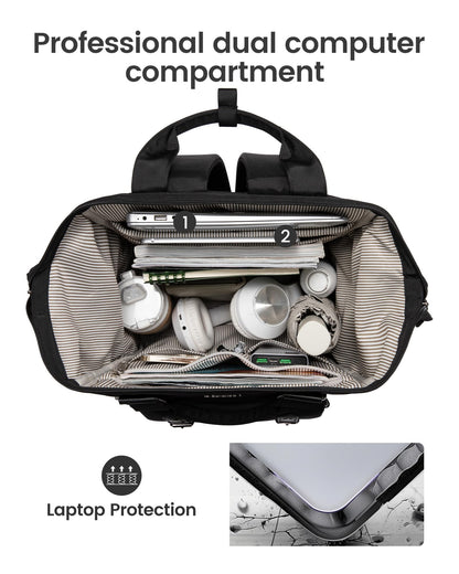 Optima Women's Laptop Backpack - 15.6 Inch, Travel & Work Ready