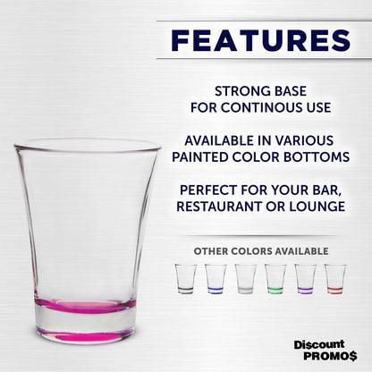 Optima Premium Shot Glasses - 2 oz. Pink - 10 Pack