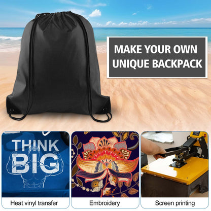 Optima Premium Drawstring Backpack - Sports Cinch Sack for Travel