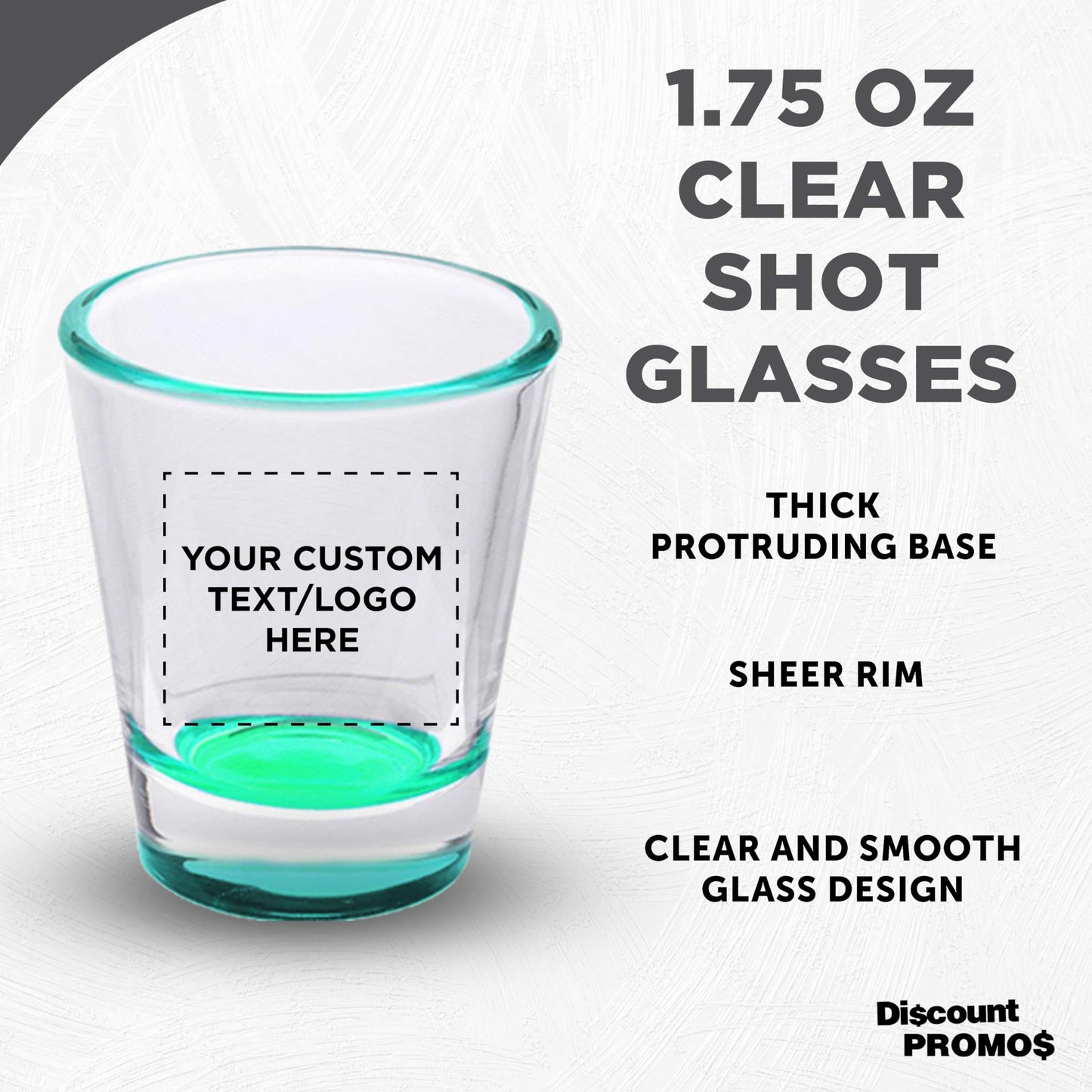 Optima Custom Shot Glasses Set - 1.75 oz, 100 Count for Events