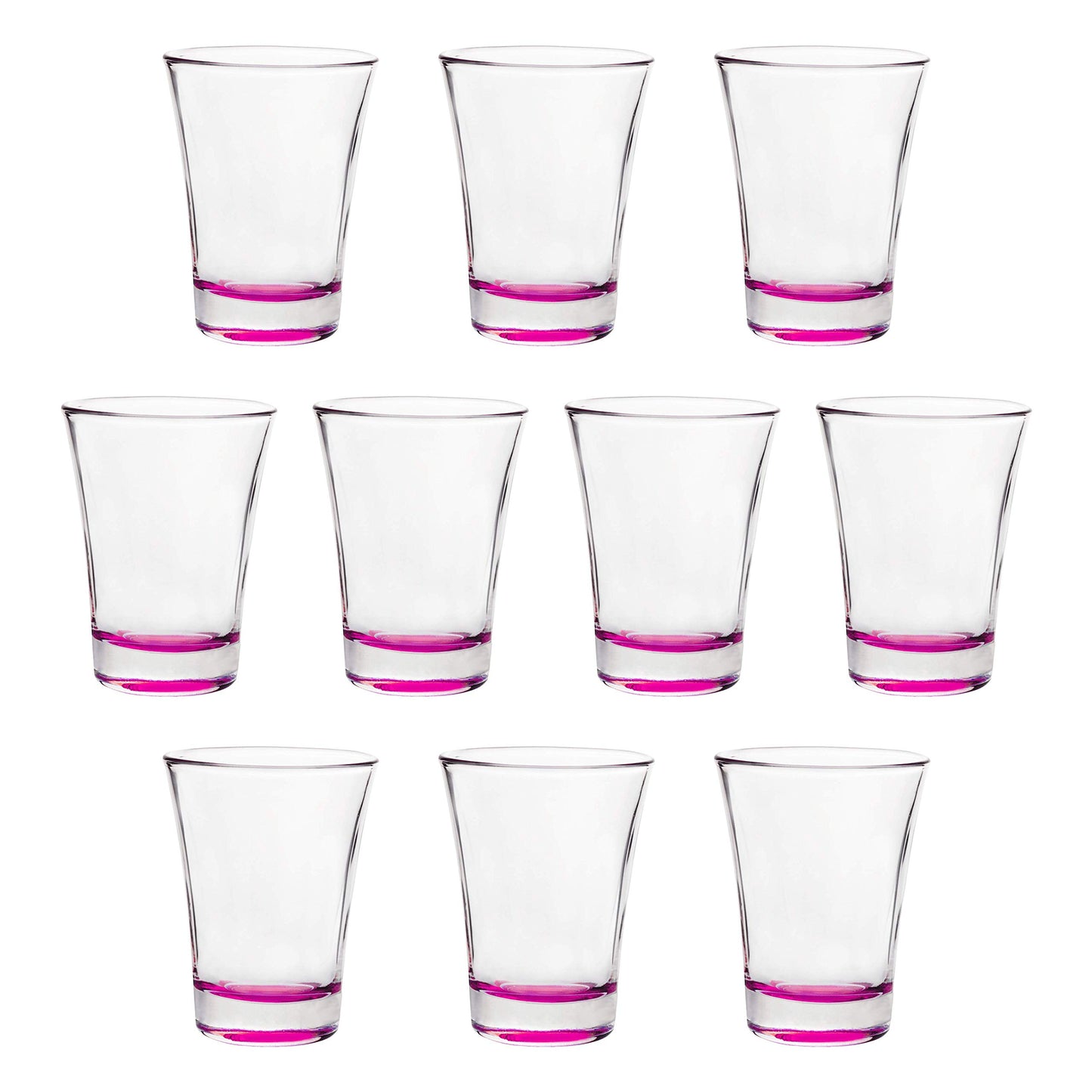 Optima Premium Shot Glasses - 2 oz. Pink - 10 Pack