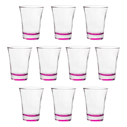 Optima Premium Shot Glasses - 2 oz. Pink - 10 Pack