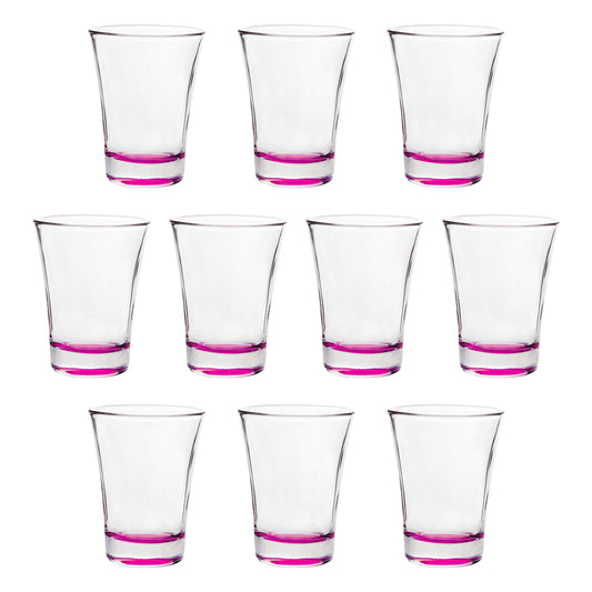 Optima Premium Shot Glasses - 2 oz. Pink - 10 Pack