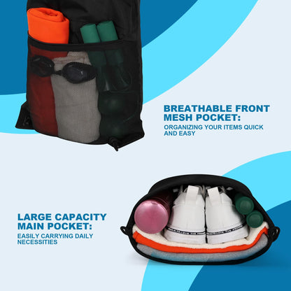 Optima Lightweight Drawstring Backpack - Versatile Sports Cinch Bag