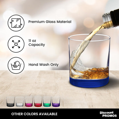 Optima Premium Whiskey Glasses Set - 10 oz, Heavy Base, 10 Pack