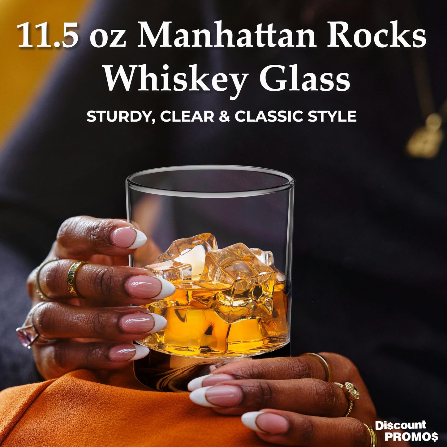 Optima Premium Whiskey Glass Set - 11.5 oz, Pack of 12