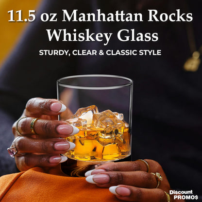 Optima Premium Whiskey Glass Set - 11.5 oz, Pack of 12