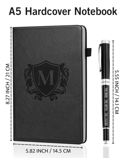 Optima Premium Leather A5 Notebook - Personalized Travel Journal