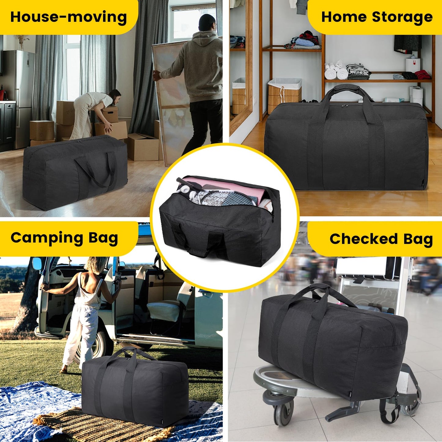 Optima Premium Extra Large Duffle Bag - 100L/150L/200L for Travel