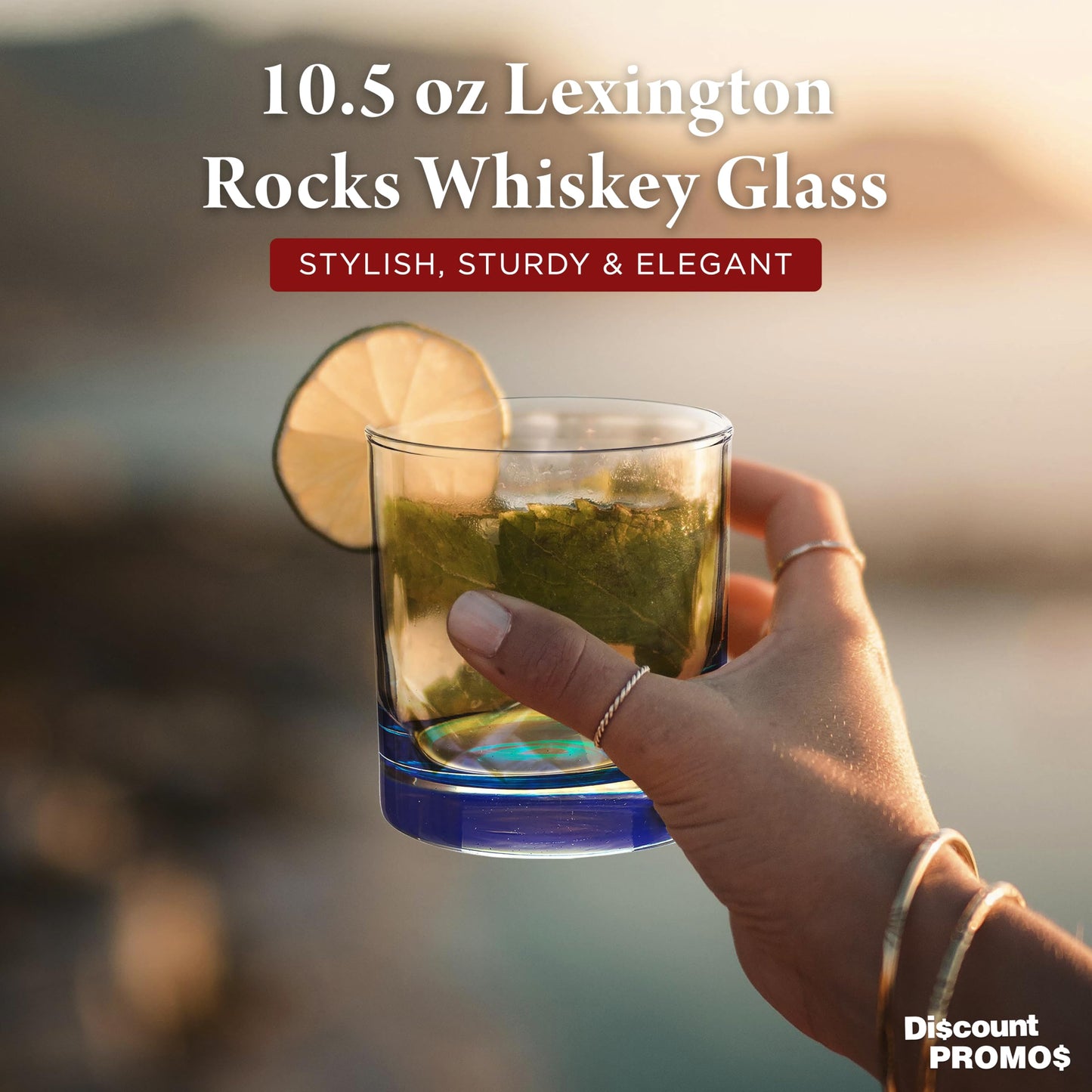 Optima Premium Whiskey Glass Set - 10.5 oz, Pack of 12