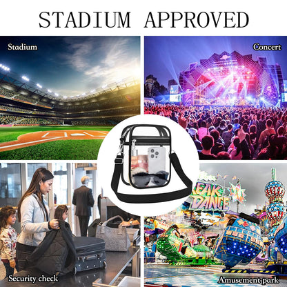 Optima Premium Clear Crossbody Stadium Bag - Compact & Approved
