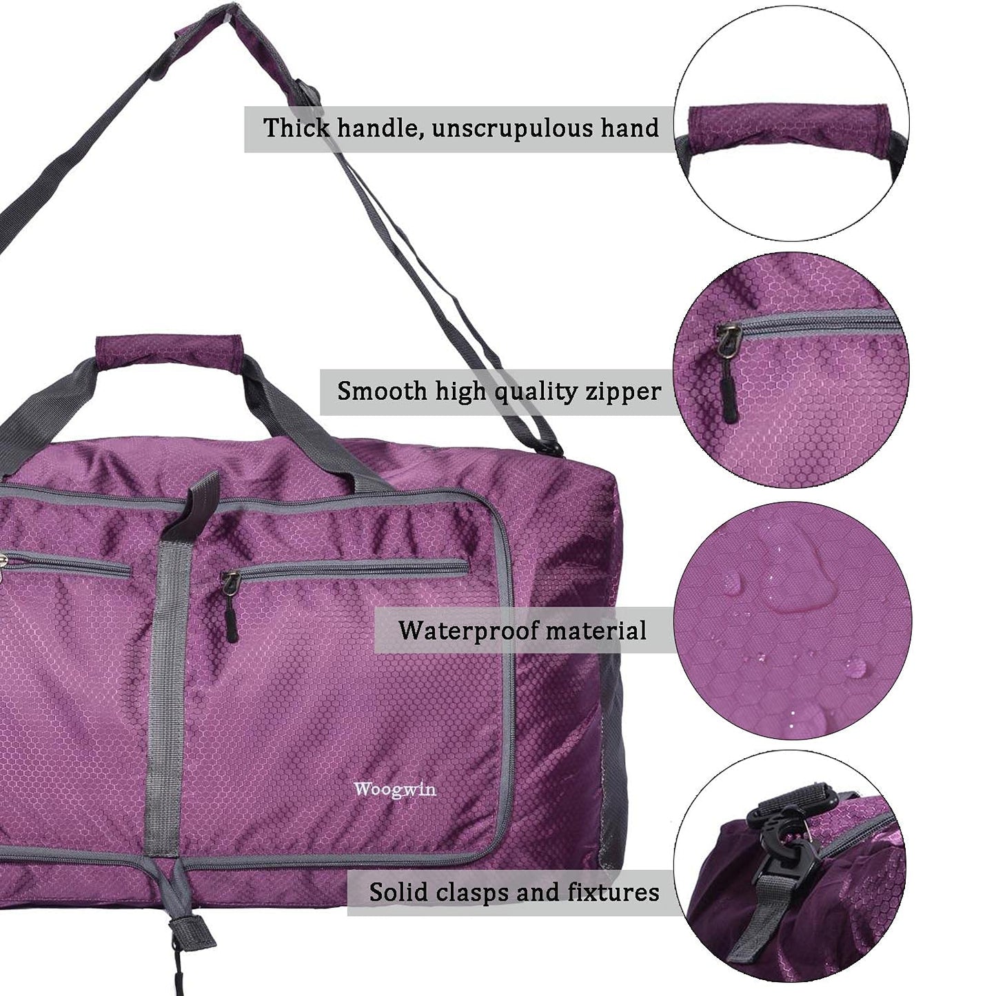 Optima Premium Waterproof 60L Travel Duffel Bag - Foldable & Versatile