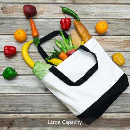 Optima Premium 12oz Cotton Canvas Tote Bag - Reusable Shopping Bag